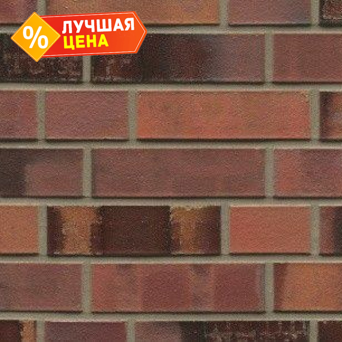 Кирпич клинкерный Muhr 08 KS Lachsrot Kohle Spezial гладкий, 290х90х52 мм