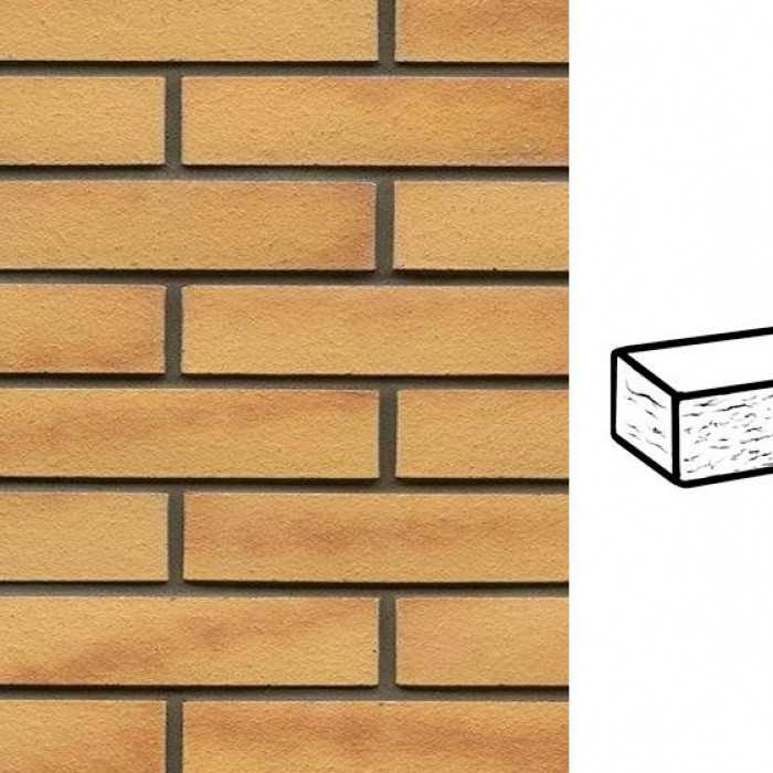 Кирпич клинкерный Muhr 02 Gelb Bunt рустик, 240х115х52 мм